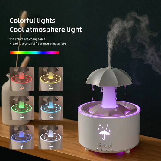 Rotating Umbrella Aroma Diffuser with LED Night Light