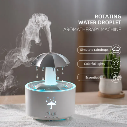 Rotating Umbrella Aroma Diffuser with LED Night Light