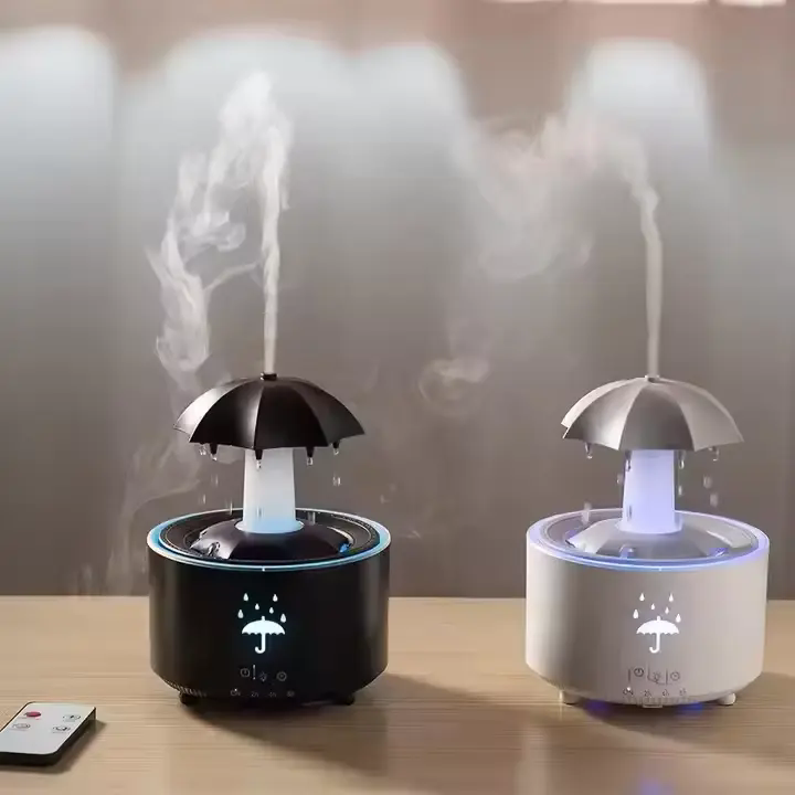 Rotating Umbrella Aroma Diffuser with LED Night Light